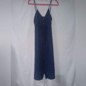 Missing Tag/Navy Blue/Button Down Midi Dress/Size Small